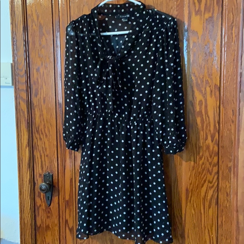 Forever 21 polka dot, lined dress
